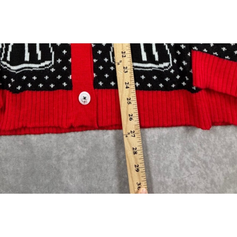 Coca Cola Womens XL Cardigan Sweater Polar Bears Coke Bottles Christmas Pom Pom - Picture 4 of 7